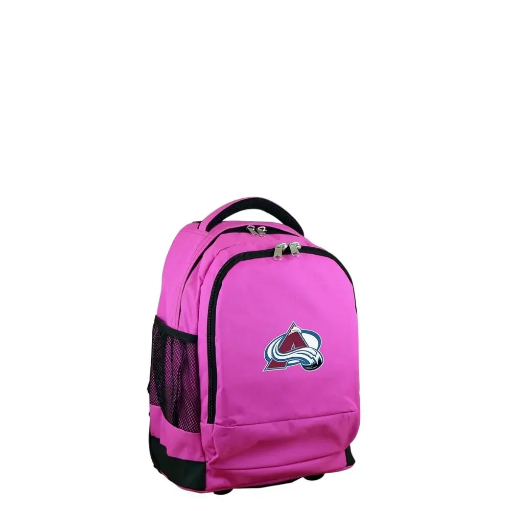 MOJO Colorado Avalanche Pink 19” Wheeled Rolling Backpack NHL
